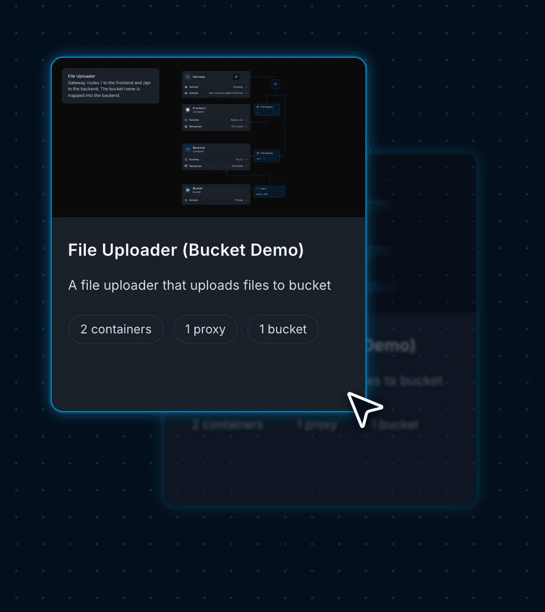 File Uploader (Bucket Demo) blueprint card